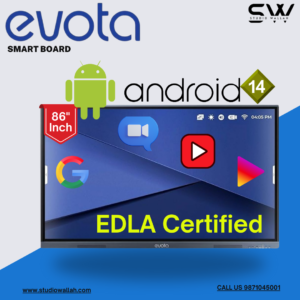 Evota Android 14 Smart Board 86 Inch EDLA Google Certified